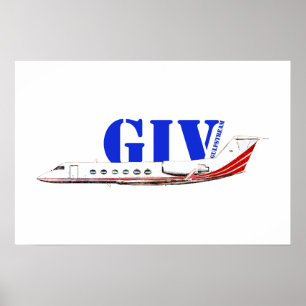 Luxurious Gulfstream IV Private Jet Poster