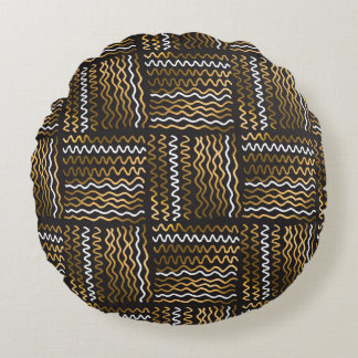 Luxurious hand-drawn seamless pattern. round cushion