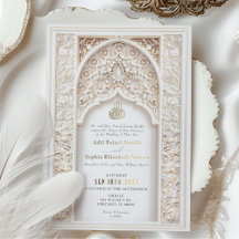 Luxurious Islamic-Inspired Wedding Gold Foil