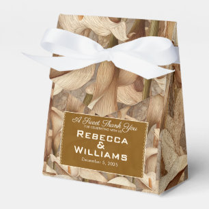 Luxurious Ivory Calla Lilies Themed Traditional Favour Box