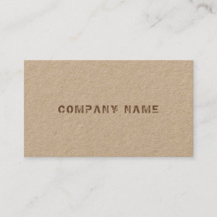 Luxurious Kraft Paper Elegant Distressed Text Business Card