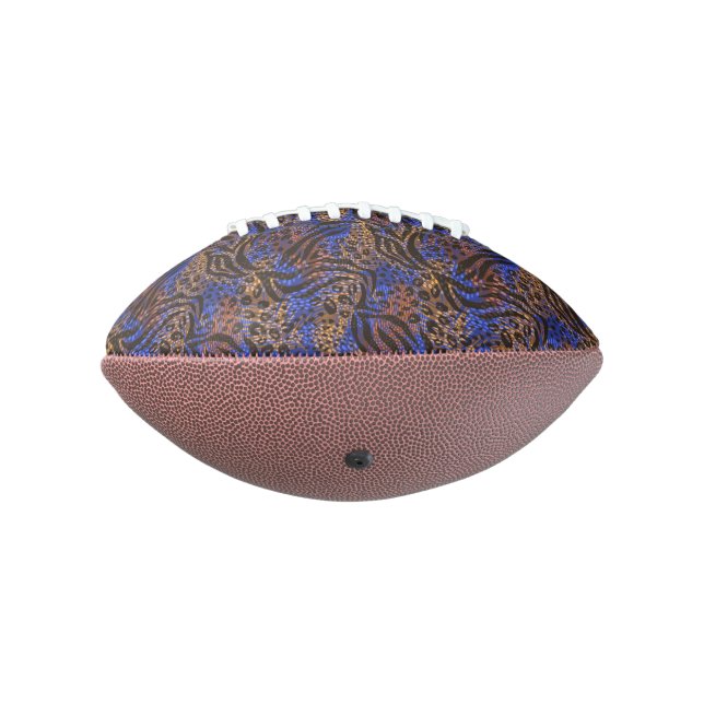 Luxurious Leopard and Zebra Print Pattern American Football (Rotated 270)