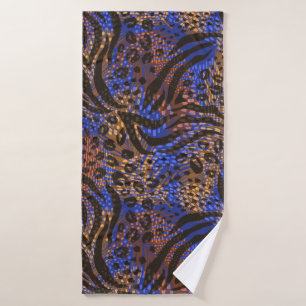 Luxurious Leopard and Zebra Print Pattern Bath Towel