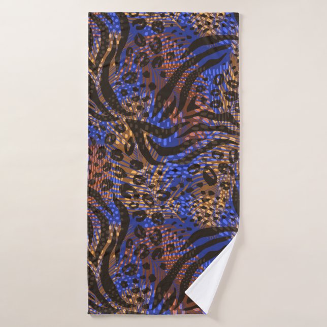 Luxurious Leopard and Zebra Print Pattern Bath Towel (Bath Towel)