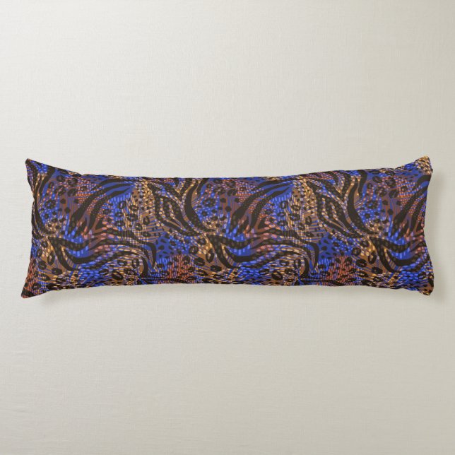 Luxurious Leopard and Zebra Print Pattern Body Cushion (Front)