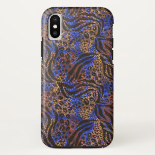 Luxurious Leopard and Zebra Print Pattern iPhone XS Case