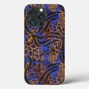Luxurious Leopard and Zebra Print Pattern iPhone 13 Pro Case