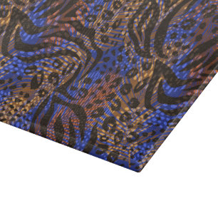 Luxurious Leopard and Zebra Print Pattern Cutting Board