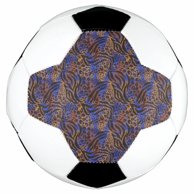 Luxurious Leopard and Zebra Print Pattern Football (Front)