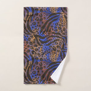 Luxurious Leopard and Zebra Print Pattern Hand Towel