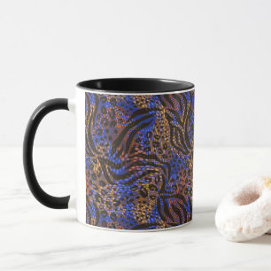 Luxurious Leopard and Zebra Print Pattern Mug