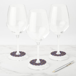 Luxurious Leopard and Zebra Print Pattern Wine Glass Tag