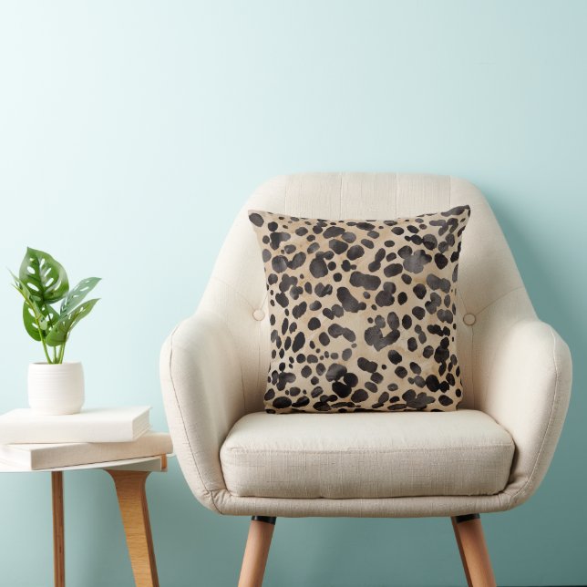 Luxurious Leopard Print Pillow. Cushion (Chair)