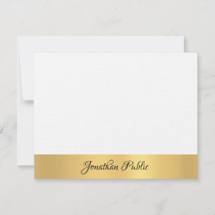 Luxurious Linen Elegant Hand Script Template Gold