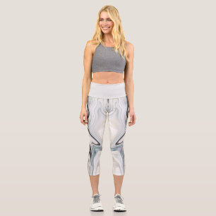 Luxurious Liquid For Applying Blue and Black Colou Capri Leggings
