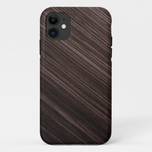 Luxurious Mahogany Wood Look Background iPhone 11 Case