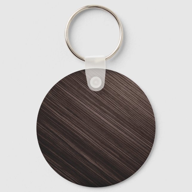 Luxurious Mahogany Wood Look Background Key Ring (Front)