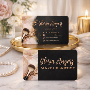 Luxurious Makeup Artist Business Card Design 