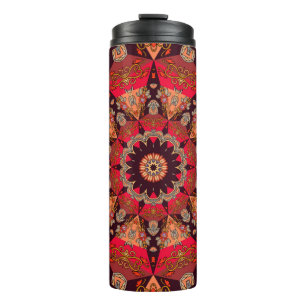 Luxurious mandala seamless, starry floral. thermal tumbler