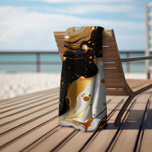 Luxurious marble gold glam feminine black white