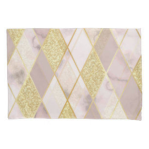 Luxurious Marble Golden Geometric Pillowcase