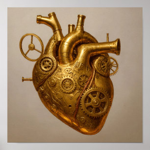 Luxurious Metallic Texture: Polished Brass Poster