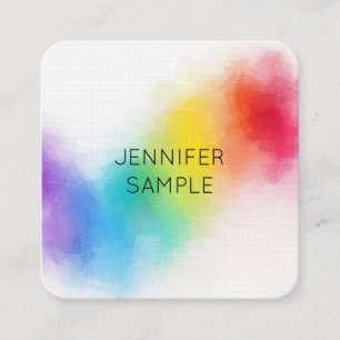 Luxurious Modern Colourful Elegant Professional Square Business Card