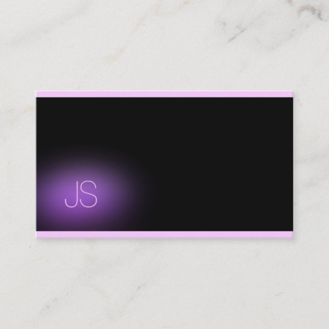 Luxurious Modern Professional Elegant Monogram Business Card (Front)