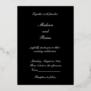 Luxurious Monochrome: Black & White, Invitation