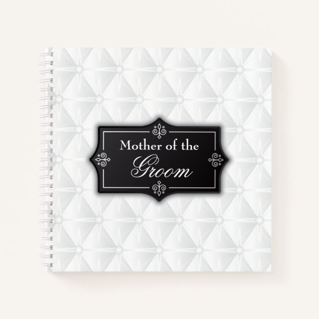 Luxurious Mother of the Groom Wedding Guestbook Notebook (Front)