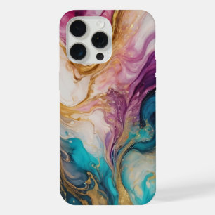 Luxurious natural abstract fluid art iPhone 15 pro max case