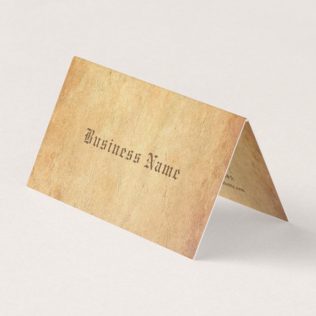 Luxurious Nostalgic Old Paper Look Professional Business Card (Front)