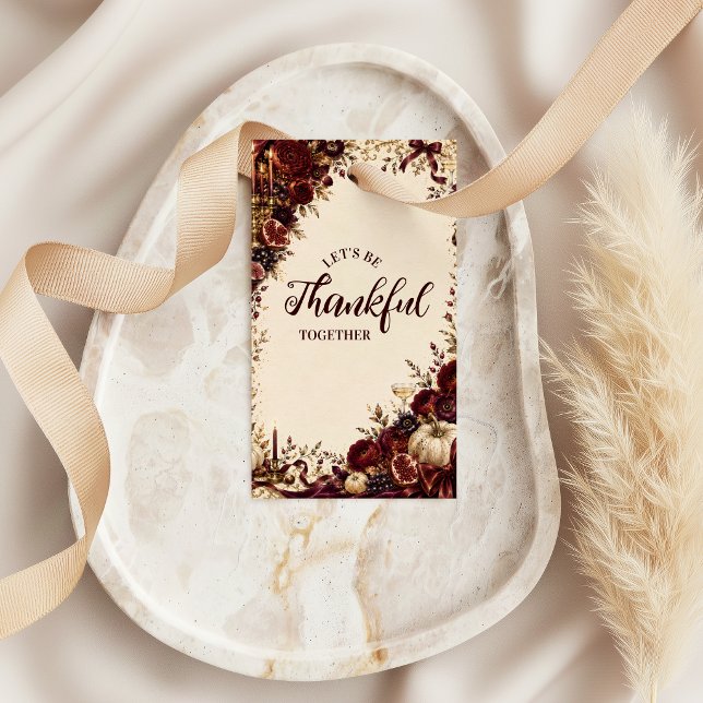 Luxurious Opulent Thanksgiving Soirée Gift Tags (Creator Uploaded)