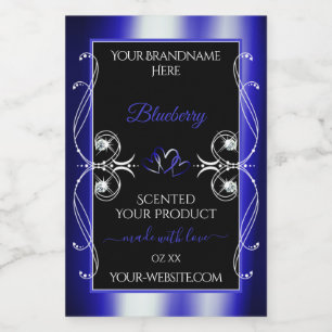 Luxurious Ornaments Black and Blue Product Labels