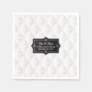 Luxurious Personalised Wedding Napkin