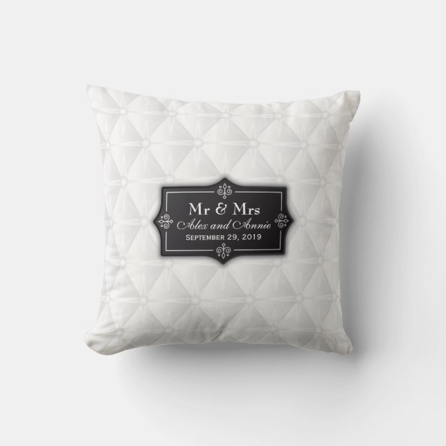 Luxurious Personalised Wedding | Throw Pillow (Front)