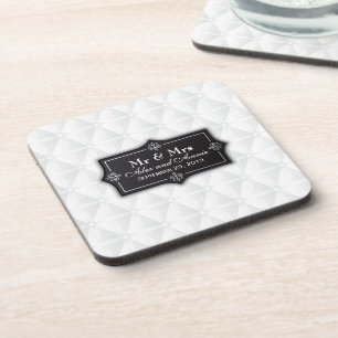 Luxurious Personalized Wedding   Coaster