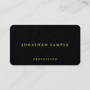 Luxurious Premium Black Paper Elegant Professional Business Card