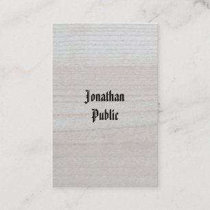 Luxurious Premium Thick Wood Look Handwritten Business Card