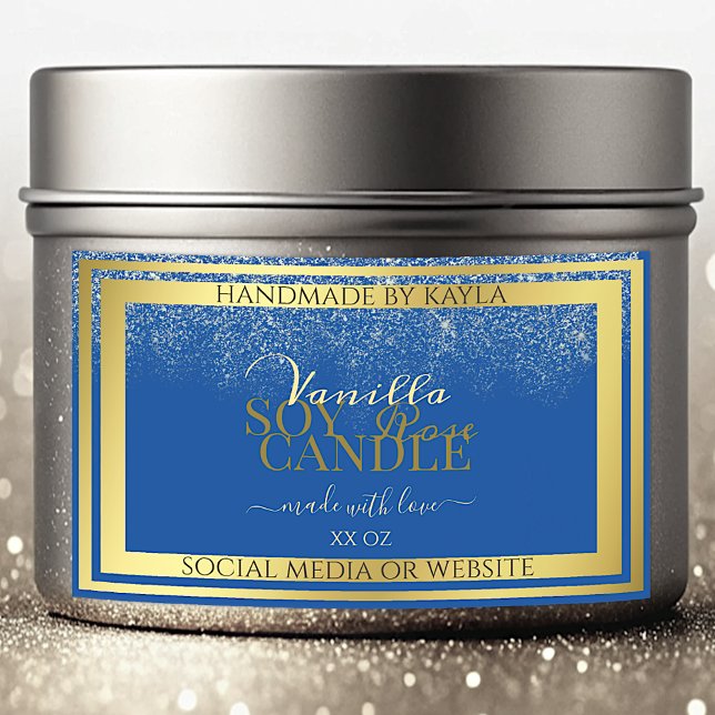 Luxurious Product Packaging Labels Blue and Gold (Creator Uploaded)