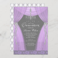 luxurious purple chandelier sparkle Quinceanera