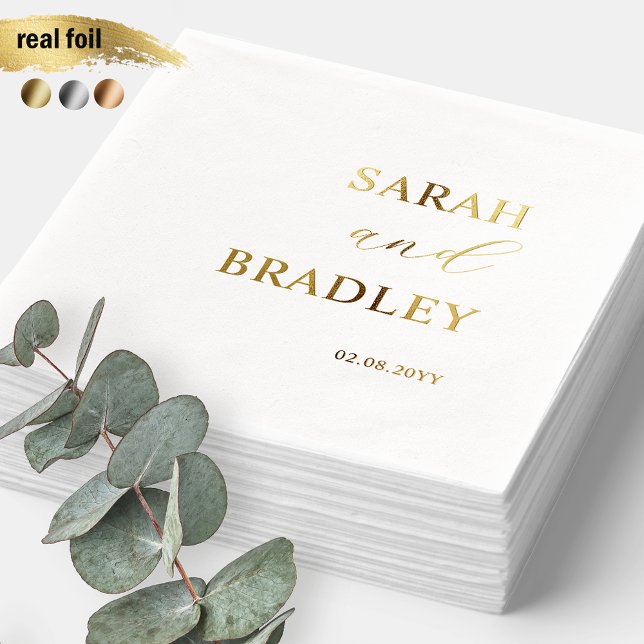 Luxurious, Real Foil Custom Wedding  Foil Napkins (Creator Uploaded)