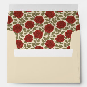 Luxurious Red Roses Wedding Envelope