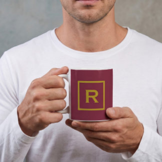 Luxurious Red Solid Colour Plain Personal Coffee Mug