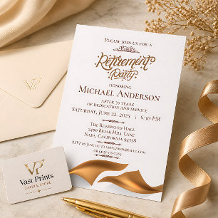 Luxurious Retirement Party Invitation