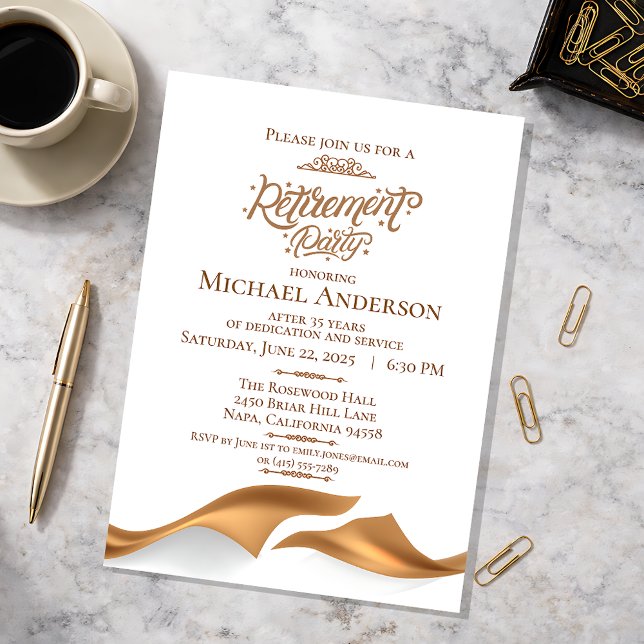 Luxurious Retirement Party Invitation (Luxurious Retirement Party Invitation)