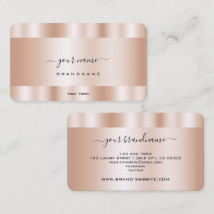 Luxurious Rose Gold Effect Professional and Trendy Business Card