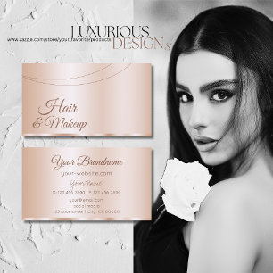 Luxurious Rose Gold Glamourous Professional Simple Business Card