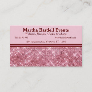 Luxurious Rose Gold Glitter Events Beauty Style Business Card