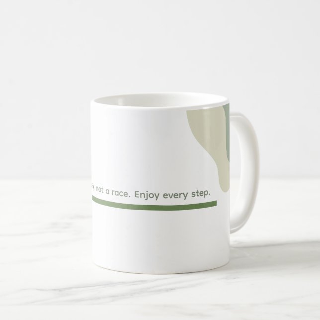 Luxurious Sage Theme Words Coffee Mug (Front Right)